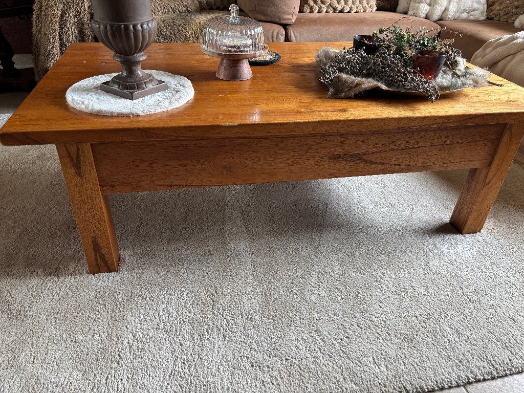 Meubels, Huis en Inrichting, Tafels | Salontafels, Ophalen, 100 tot 150 cm, Eikenhout, 50 tot 100 cm
