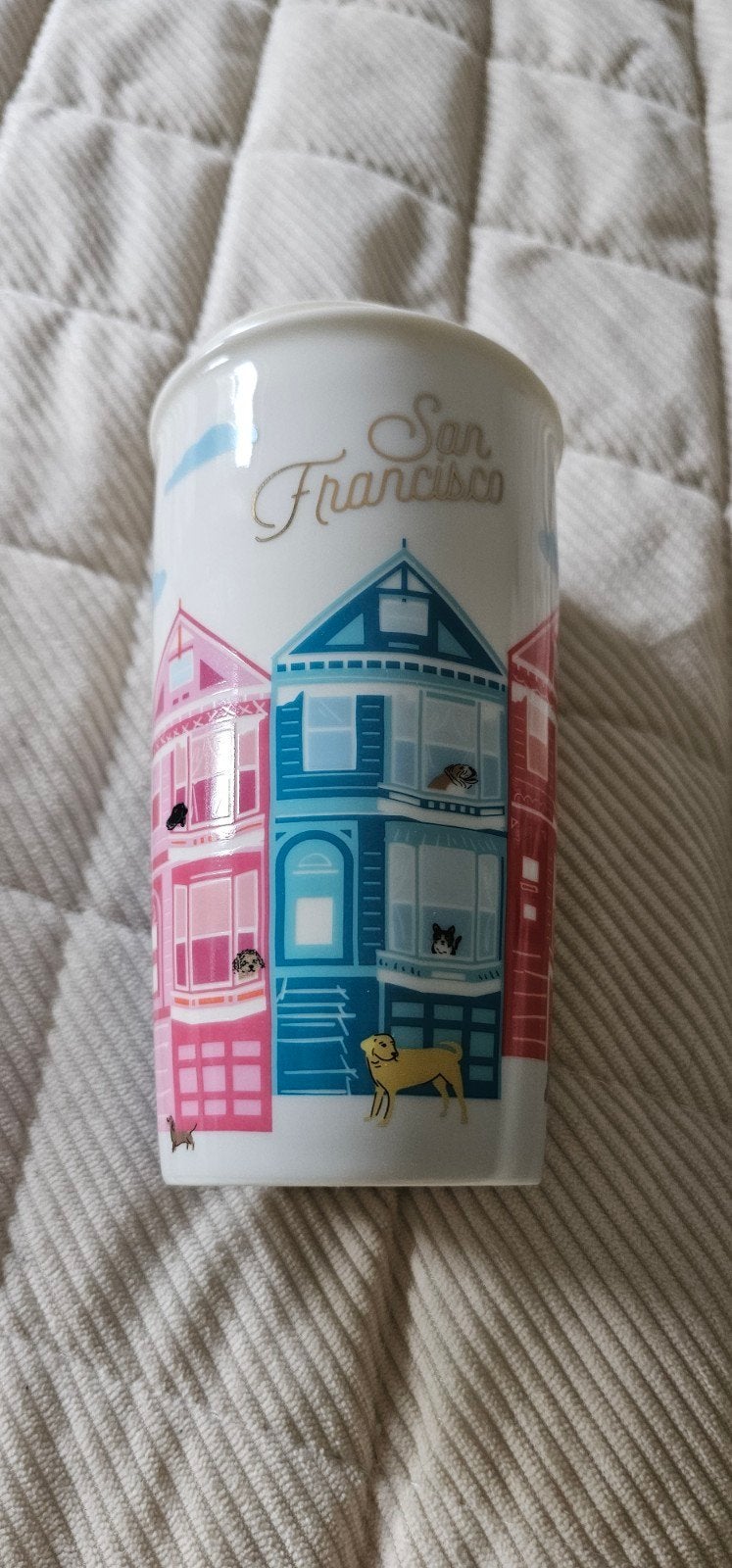 Starbucks San Francisco mok met deksel, Keramiek, Nieuw, Ophalen of Verzenden, Overige stijlen