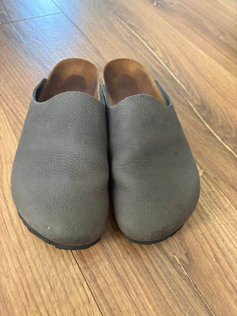 Birkenstock Amsterdam, Ophalen of Verzenden, Gedragen, Pantoffels of Sloffen, Grijs