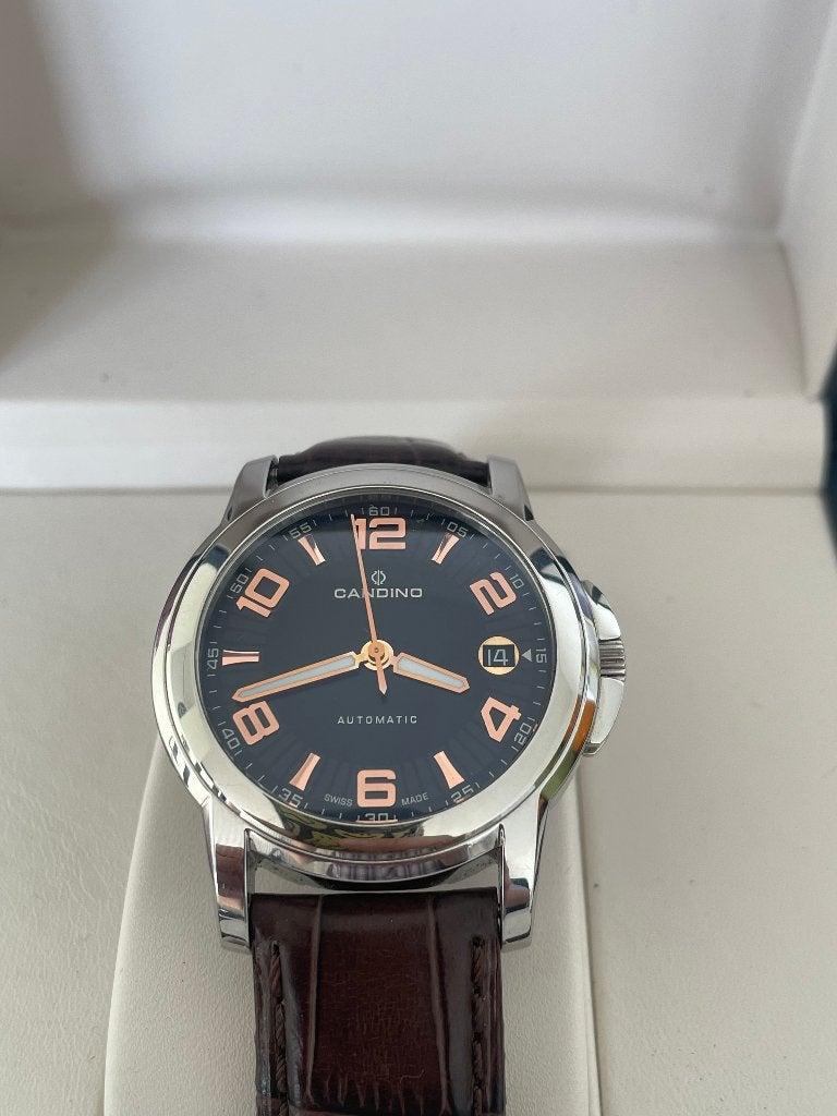 Candino Automatic C4315 – Zeldzame Vintage NOS, Staal, Met bandje, Polshorloge, 1960 of later