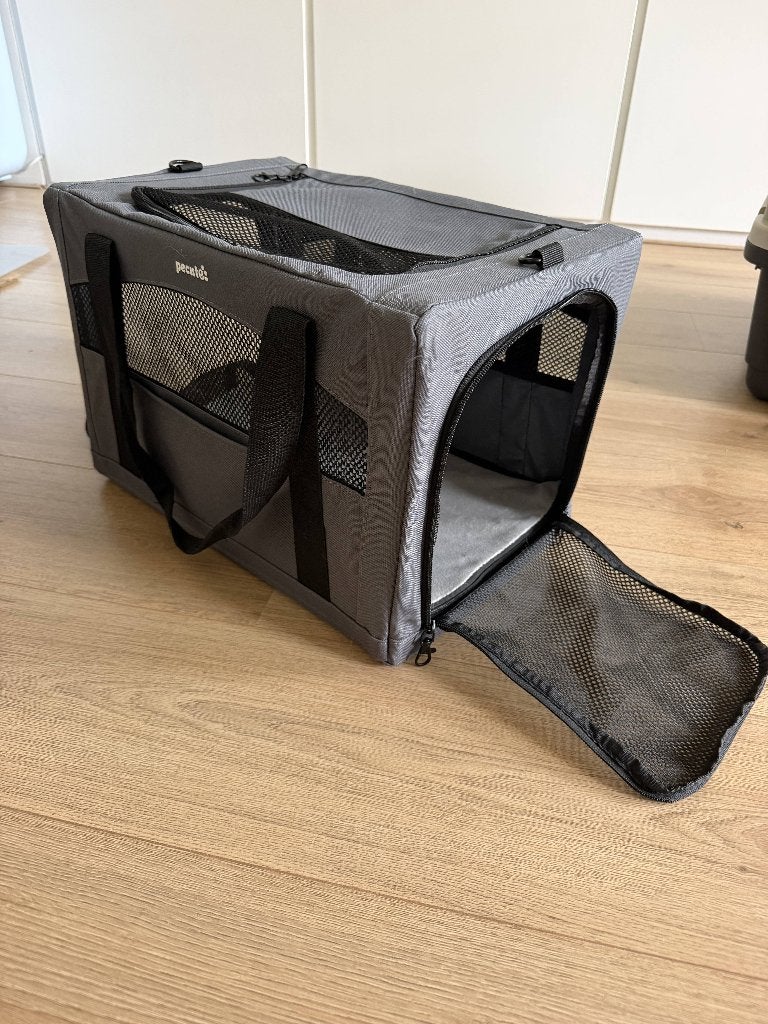Opvouwbare huisdieren transportbox met stalen frame,, Dieren en Toebehoren, Ophalen of Verzenden, Zo goed als nieuw