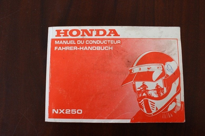 Honda NX250 1989 motorrad fahrer handbuch manuale NX 250, Ophalen of Verzenden, Honda