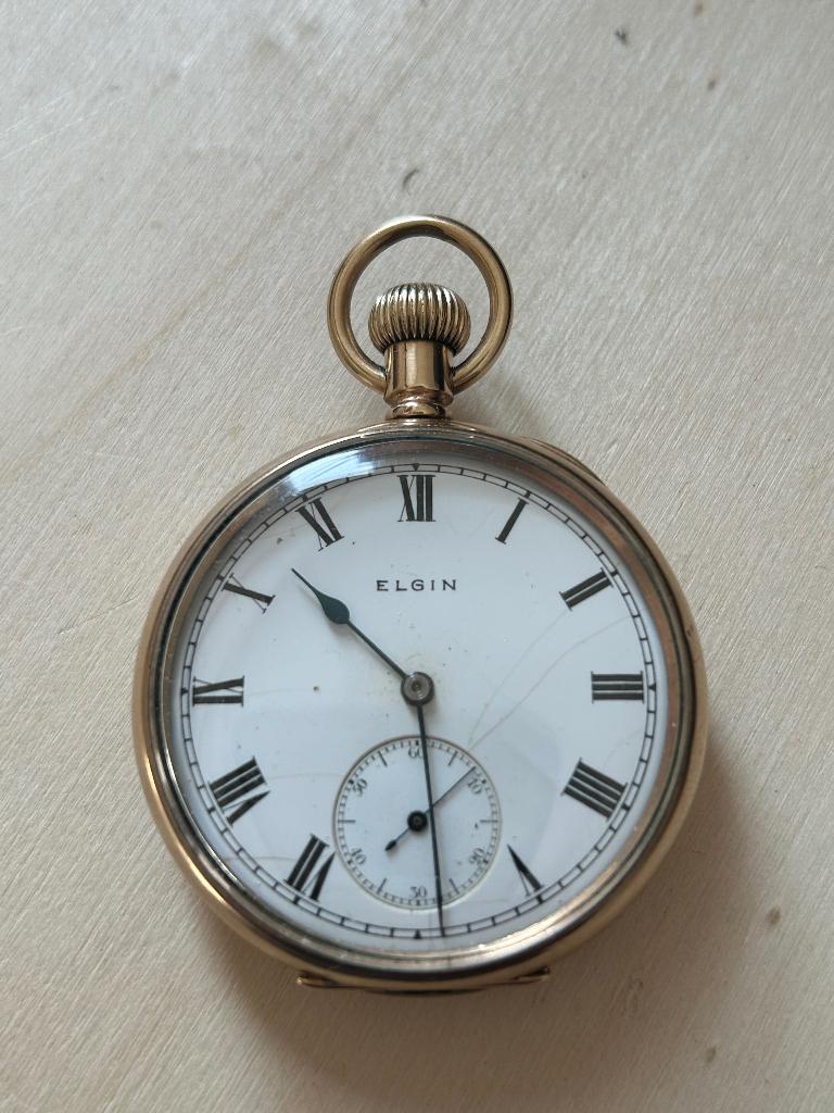 Antiek Elgin zakhorloge, Ophalen, Goud