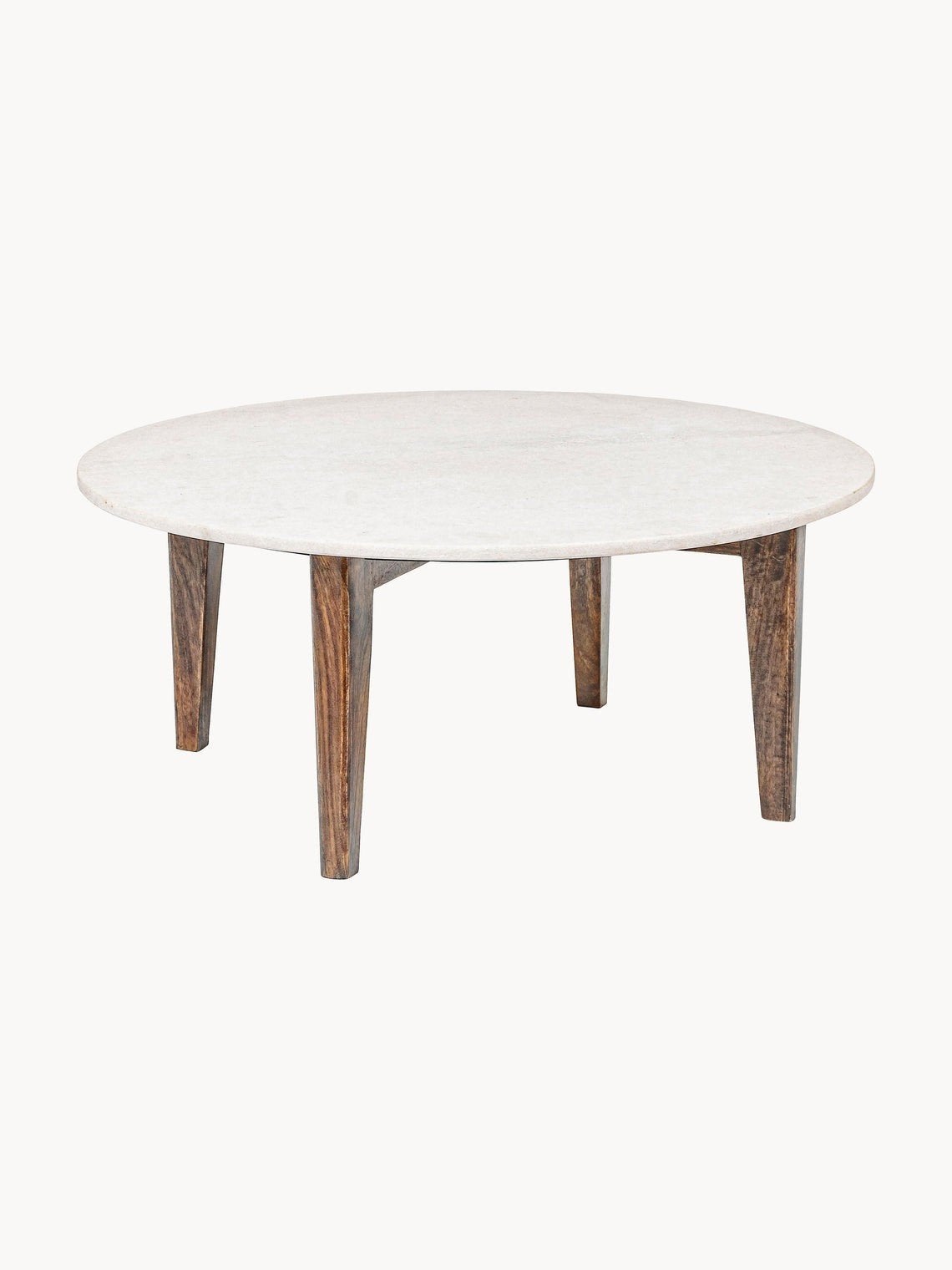 Bizzotto marmer ronde salontafel Sylvester Westwing Ø 75 cm, Ophalen, Overige materialen, Gebruikt, 50 tot 100 cm