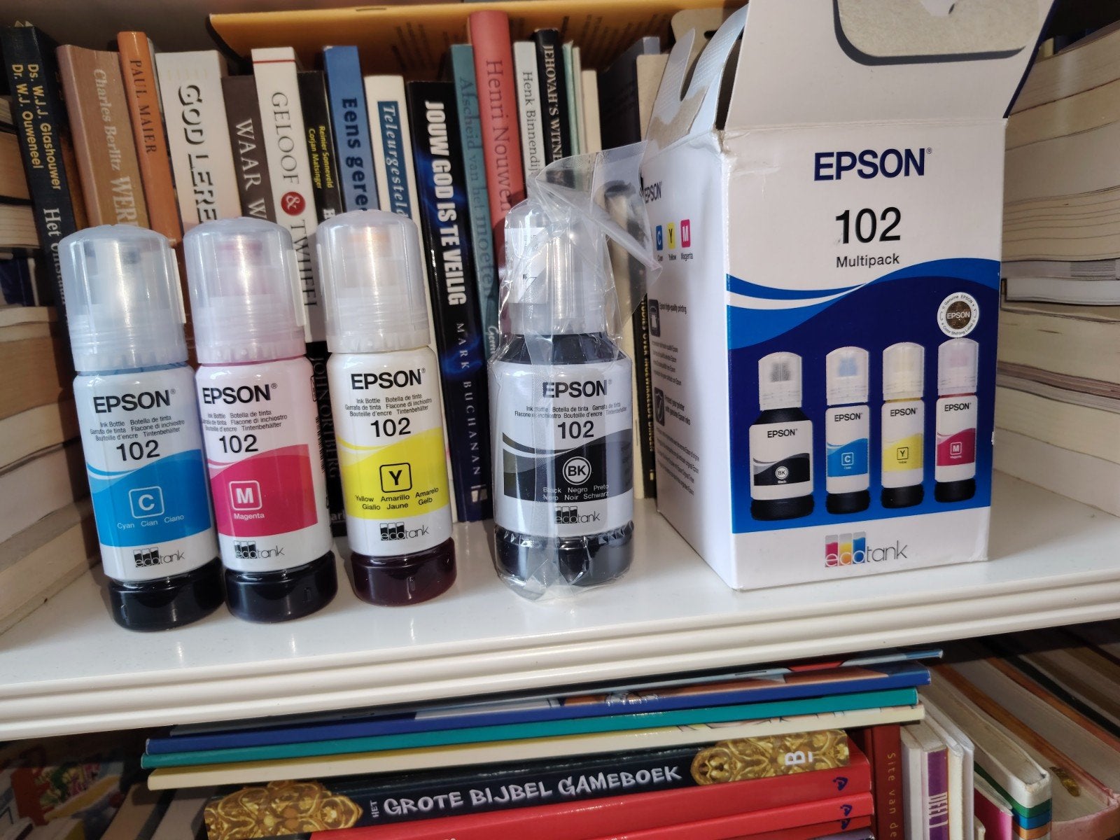 Epson 102 Ecotank inkt, Ophalen of Verzenden, Gebruikt, Cartridge, Epson origineel