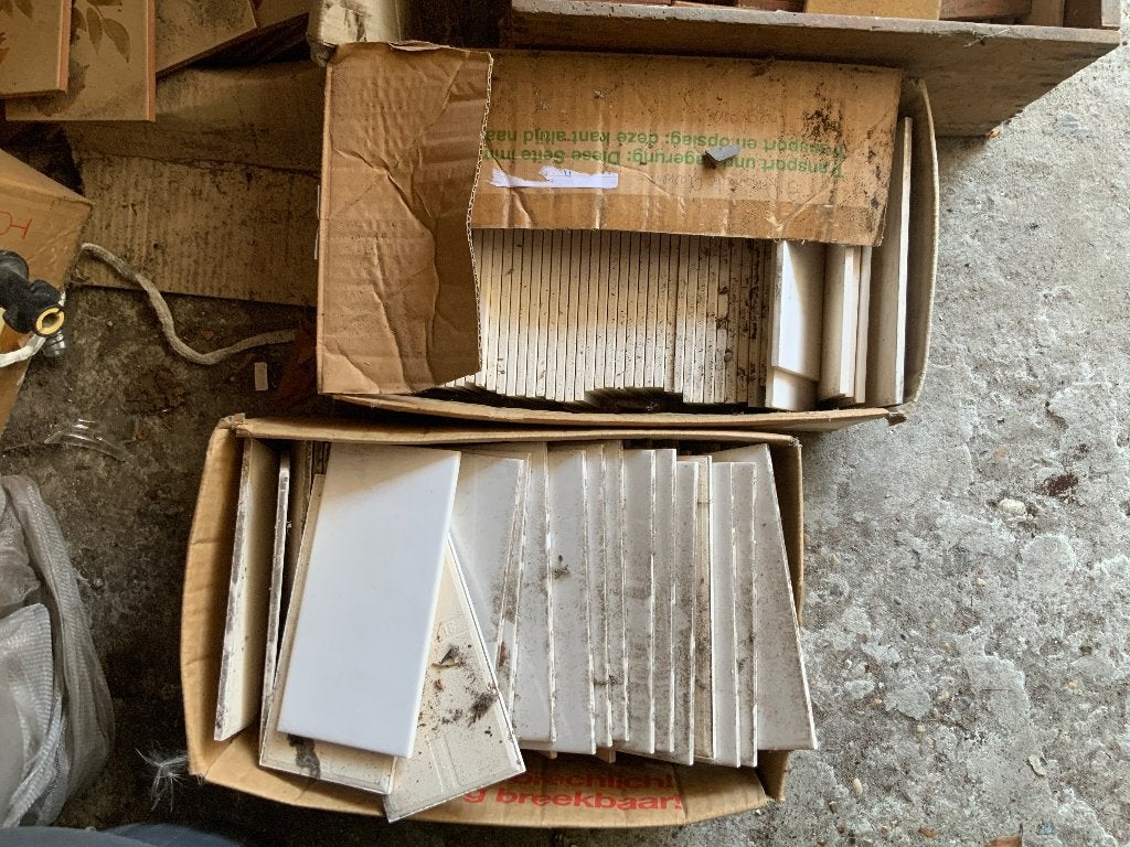 Witte wandtegels 109 stuks, Ophalen, Minder dan 20 cm, Minder dan 5 m², Wandtegels