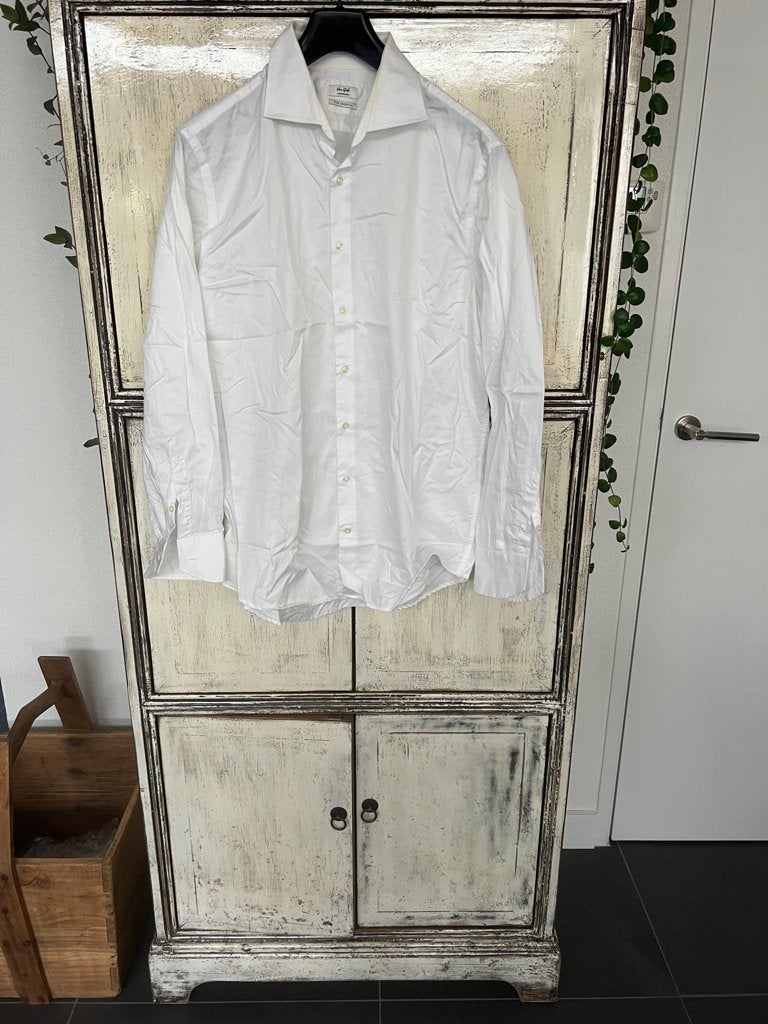 Van gils overhemd 41 vaste prijs, Kleding | Heren, Overhemden, Zo goed als nieuw, Halswijdte 41/42 (L), Wit, Ophalen of Verzenden