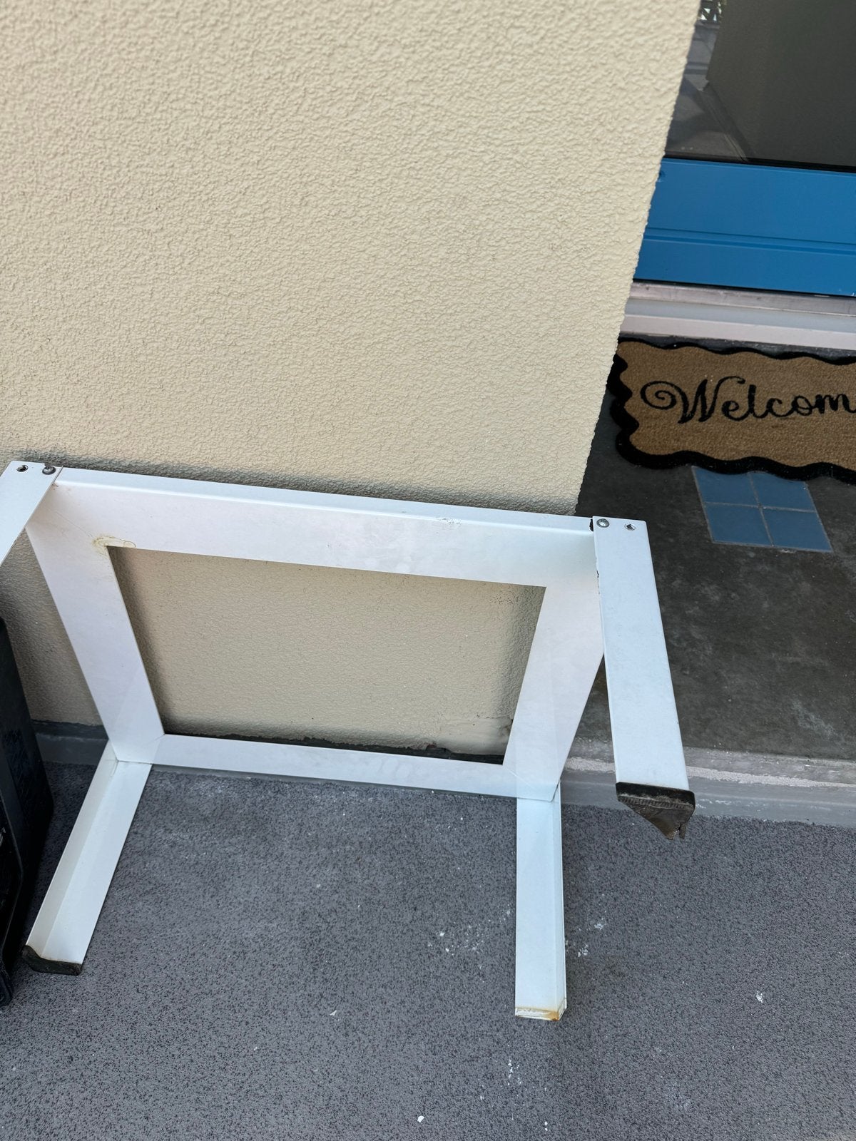 Witte metalen verhoger / onderkast, Ophalen of Verzenden, Gebruikt