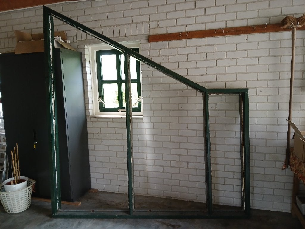 groot windscherm met draadglas, Ophalen, Gebruikt