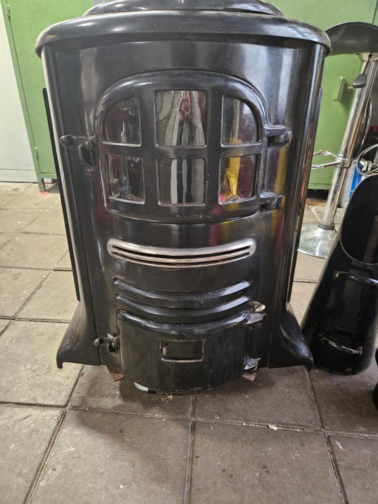 Antieke Ulftse Haardkachel Nr 76 - Becking & Bongers, Ophalen, Gebruikt, Gas, Vrijstaand