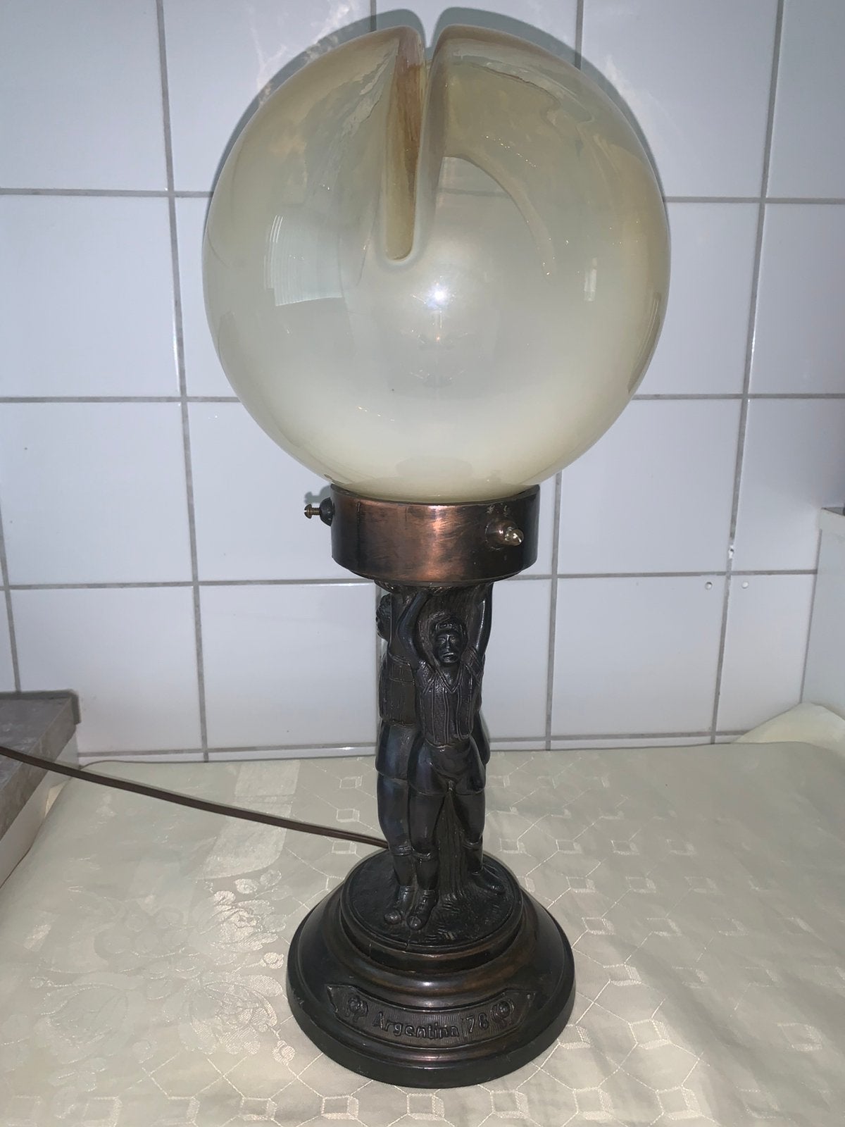 Bronzen lamp uitgegeven voetbal 1978 Argentina, Ophalen, Gebruikt, Overige binnenlandse clubs, Overige typen