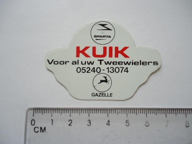 sticker oud Gazelle dealer fiets racefiets sparta retro, Verzenden, Zo goed als nieuw, Bedrijf of Vereniging