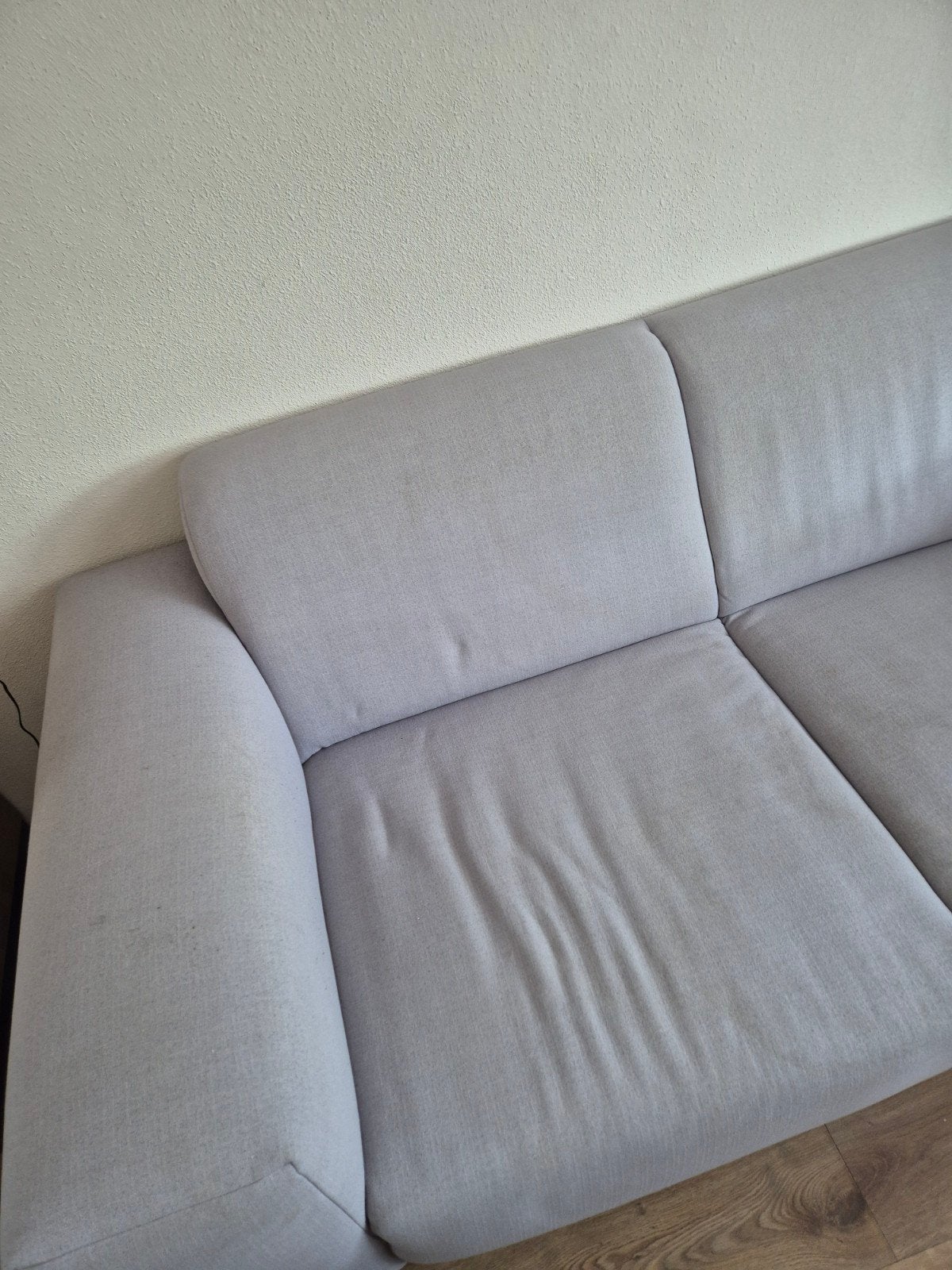 Comfortabele tweepersoonsbank - Lichtgrijs, Ophalen, Gebruikt, 150 tot 200 cm, Tweepersoons