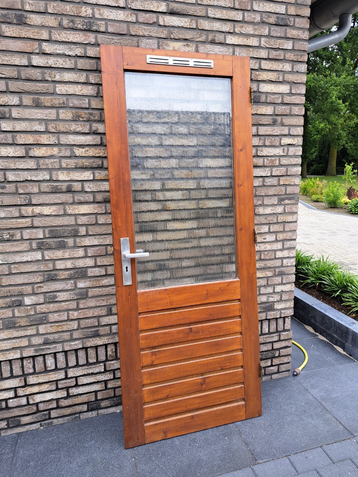 Buitendeur voorzien van dubbel glas., Ophalen, Glas, Buitendeur, 200 tot 215 cm