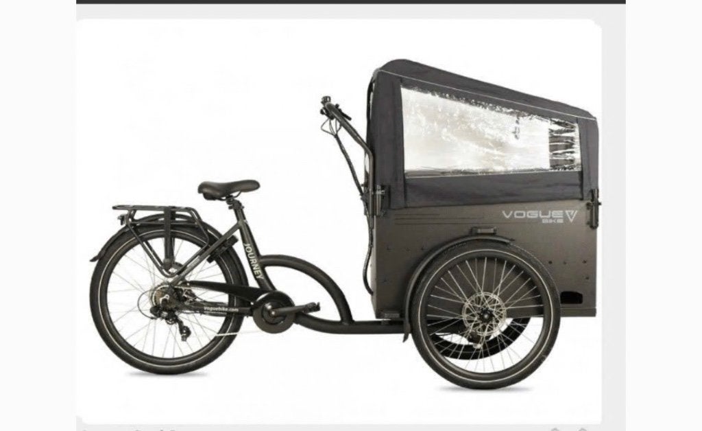 Bakfiets Vogue Carry 3 Elektrische Bakfiets – Zwart, Ophalen, Zo goed als nieuw, 4 kinderen of meer, Overige merken