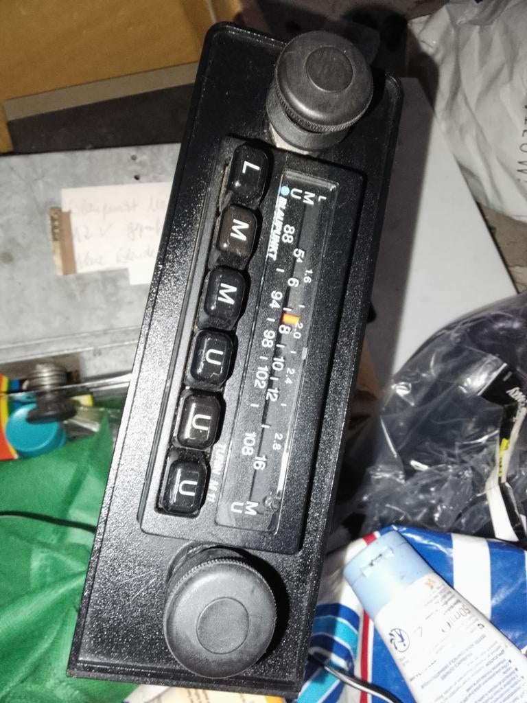 Vintage Blaupunkt autoradio met drukknoppen, Ophalen of Verzenden, Gebruikt