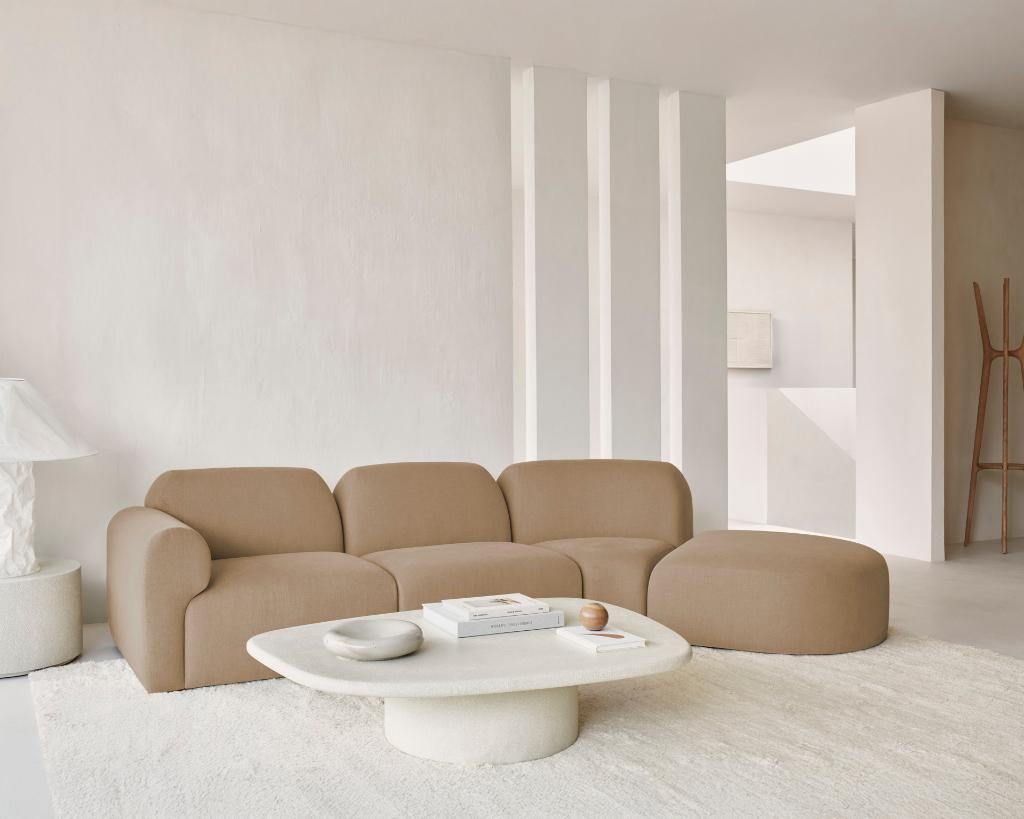 Elements koffietafel Ethnicraft Kiezel 134x96x30h cm, Ophalen, 100 tot 150 cm, Nieuw, 50 tot 100 cm