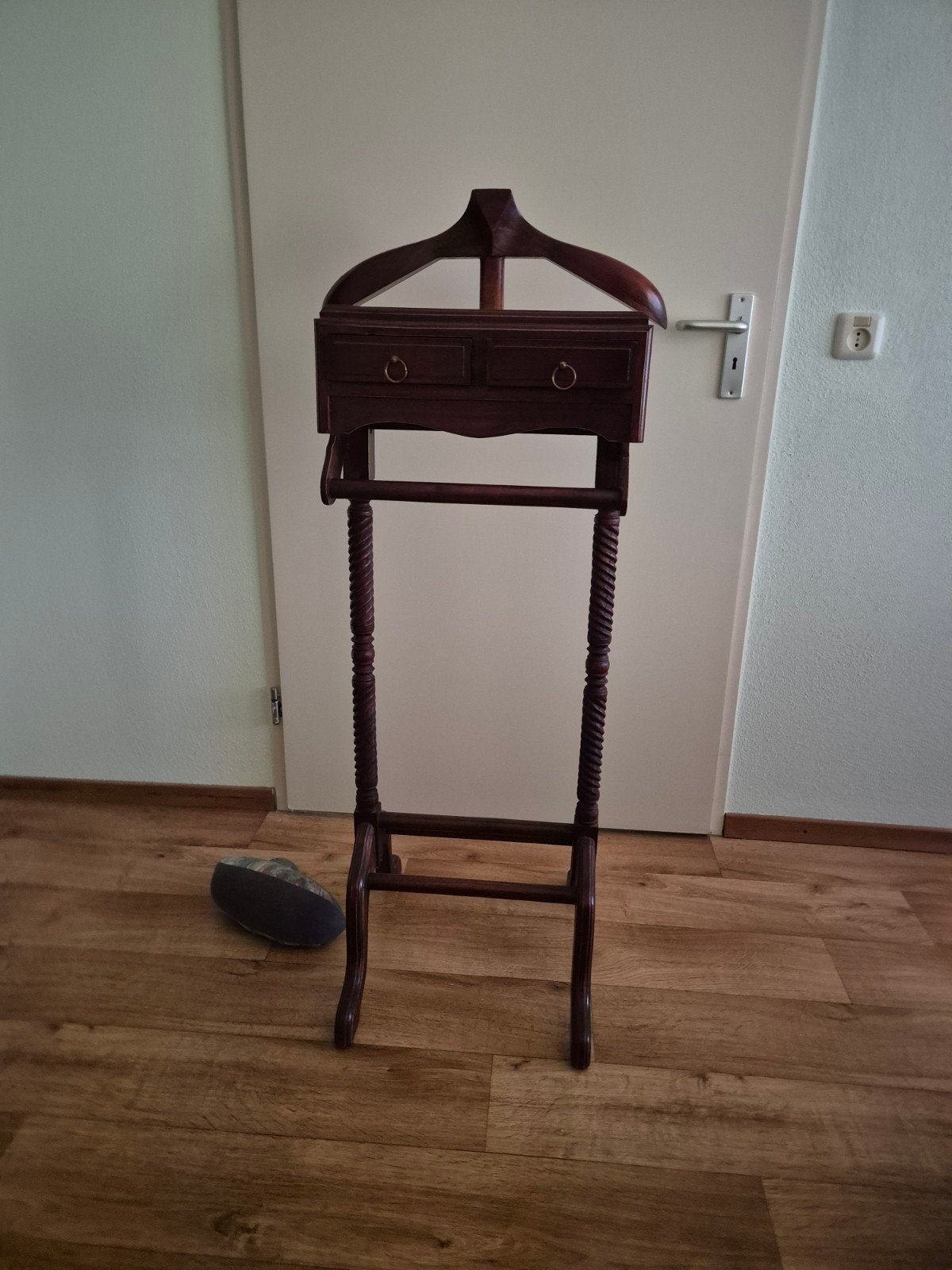 Vintage houten stoel en kledingrek, Antiek en Kunst, Ophalen