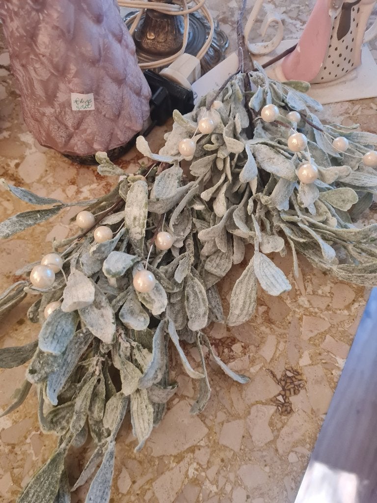 Mistletoe takjes, kunts nieuw merk Clayre & Eef p/st 7.50, Diversen, Heikant 21 Kaatsheuvel, Belle Vieille Brocante, Nieuw, Ophalen of Verzenden