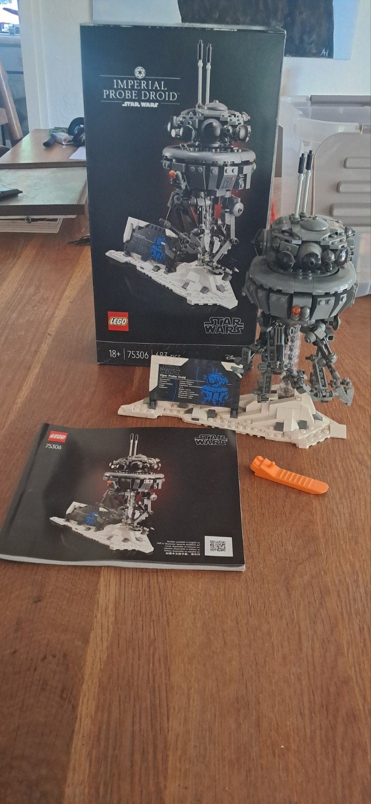 LEGO Star Wars Imperial Probe Droid 75306 met doos en boekje, Ophalen of Verzenden, Zo goed als nieuw