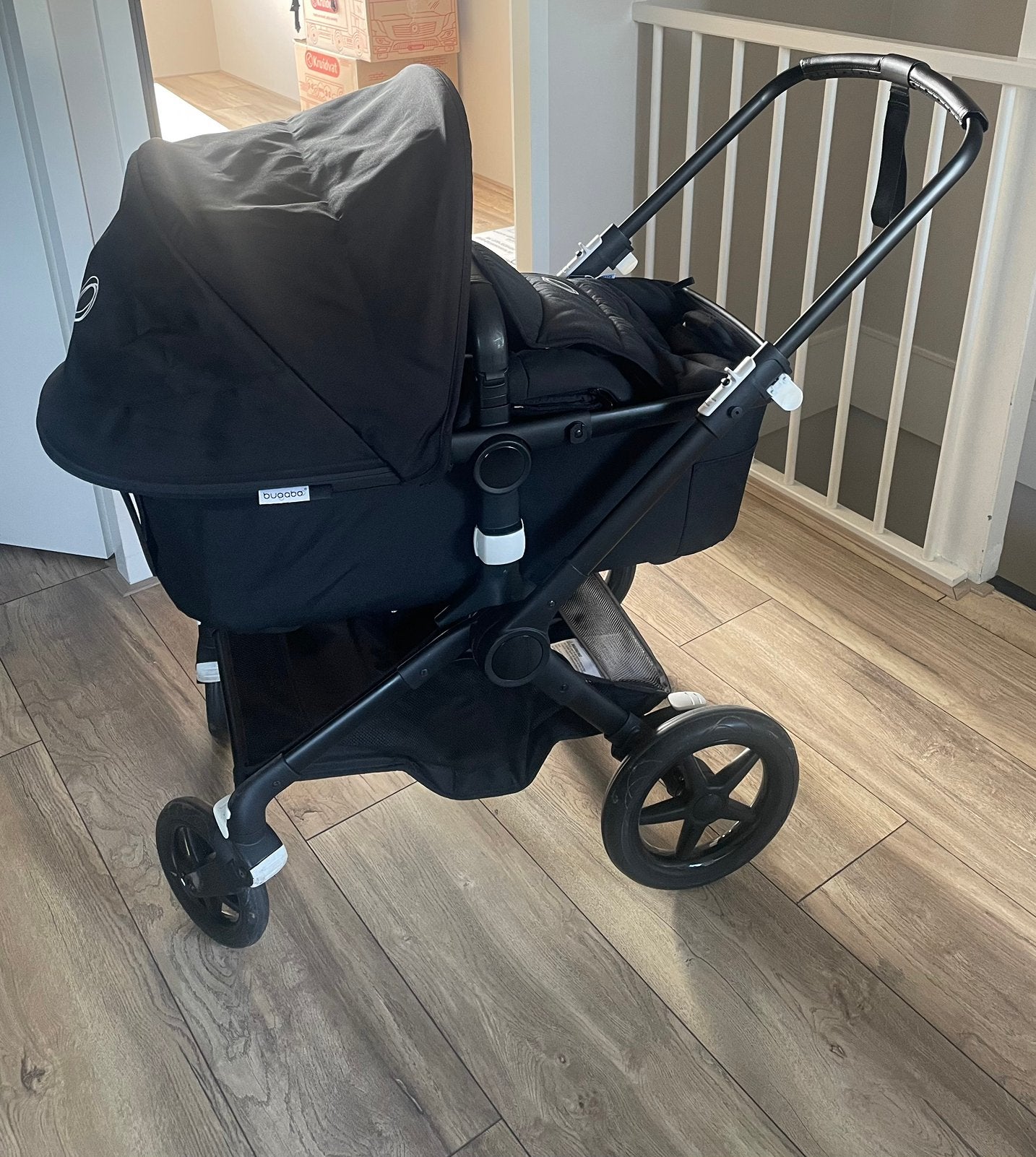 Bugaboo fox2 kinderwagen zwart, Ophalen, Gebruikt, Bugaboo, Verstelbare duwstang