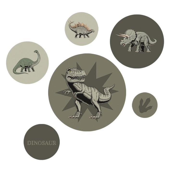 Muurstickers Dino Dinosaurus Groen Dutch Sprinkles, Info@dutchsprinkles.nl, Ophalen of Verzenden, Dutch Sprinkles, Overige typen