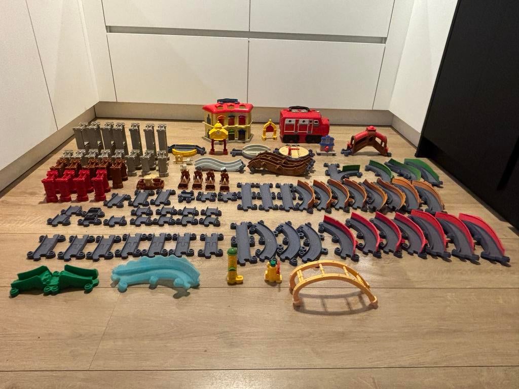 Grote Chuggington Treinset met Rails en Accessoires, Ophalen, Gebruikt