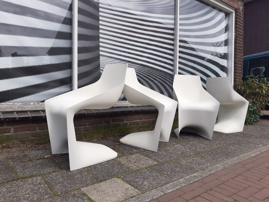 Kristalia pulp chair wit kunststof italian design 2011 retro, Ophalen, Kunststof, Gebruikt, Wit