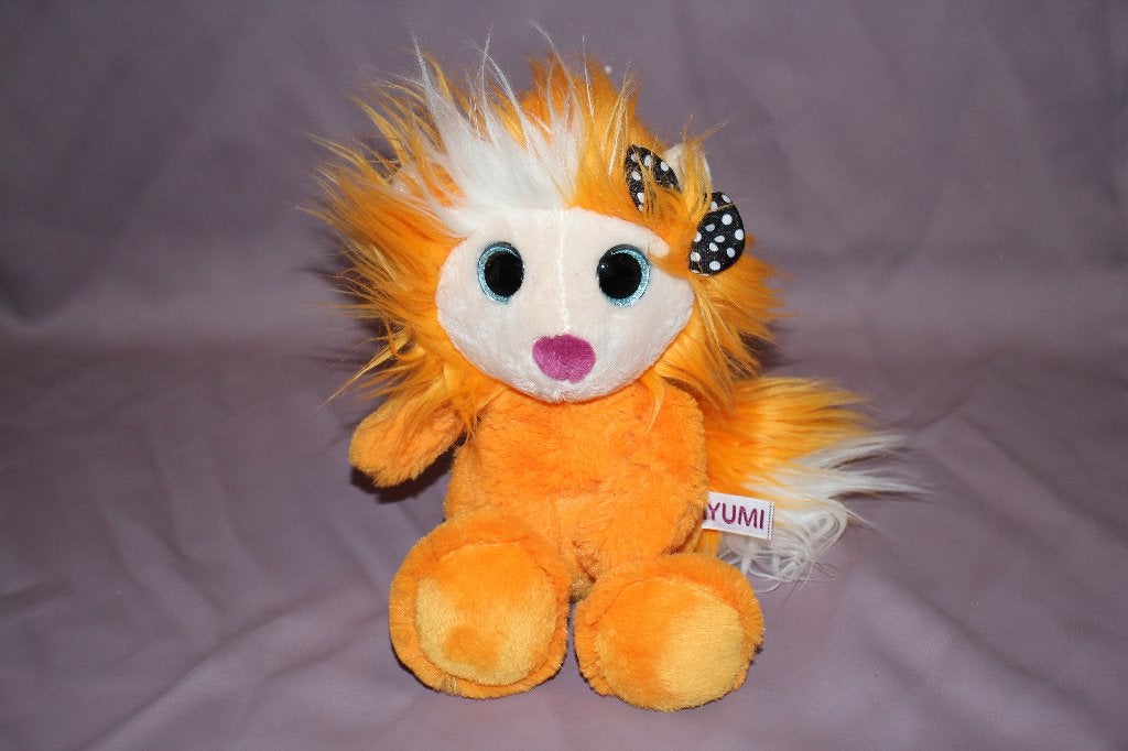 Nieuw Ayumi oranje vos knuffel Pluche - glitter ogen 28cm, Oranje, Overige karakters, Ophalen of Verzenden, Zo goed als nieuw