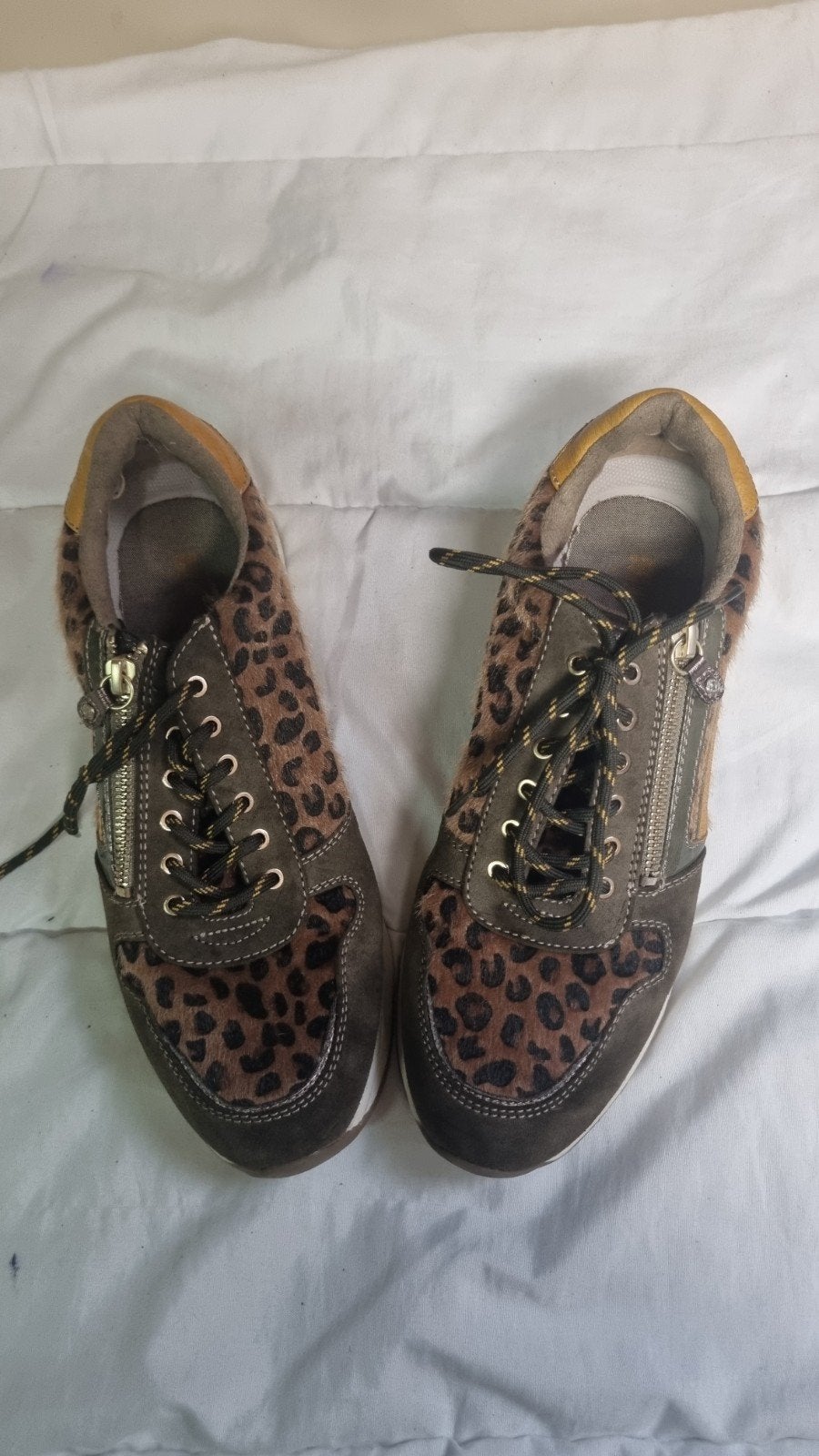 Mustang sneakers met luipaardprint - Maat 42, Kleding | Dames, Schoenen, Bruin, Ophalen of Verzenden, Sneakers of Gympen, Mustang