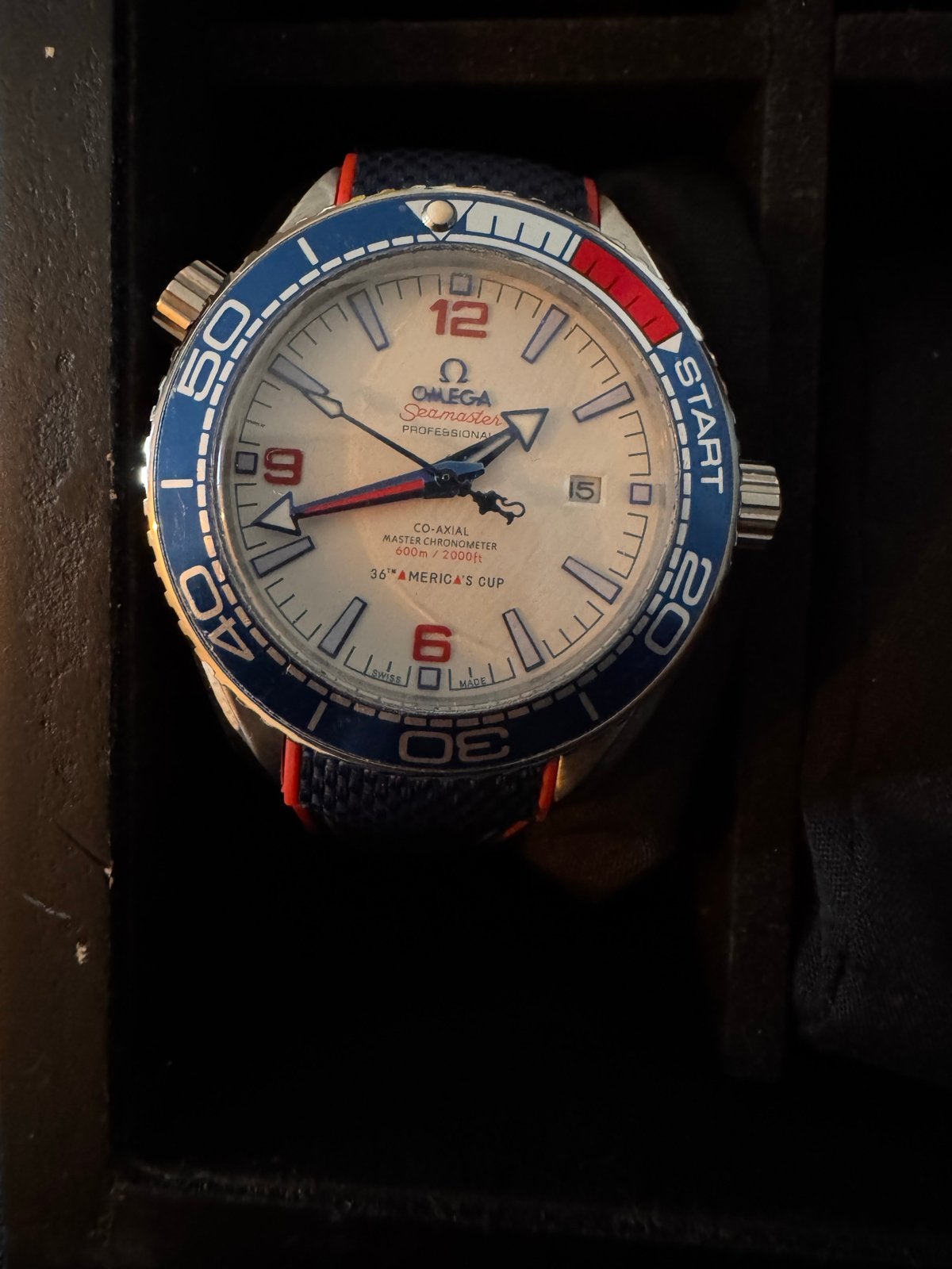 Omega Seamaster Planet Ocean America's Cup Limited Edition, Staal, Polshorloge, Overige materialen, Ophalen of Verzenden