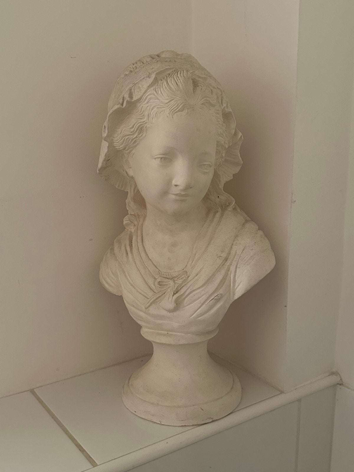 Buste van een Jonge Dame - Gipsen Sculptuur, Ophalen, Gips, Buste, Handgemaakt