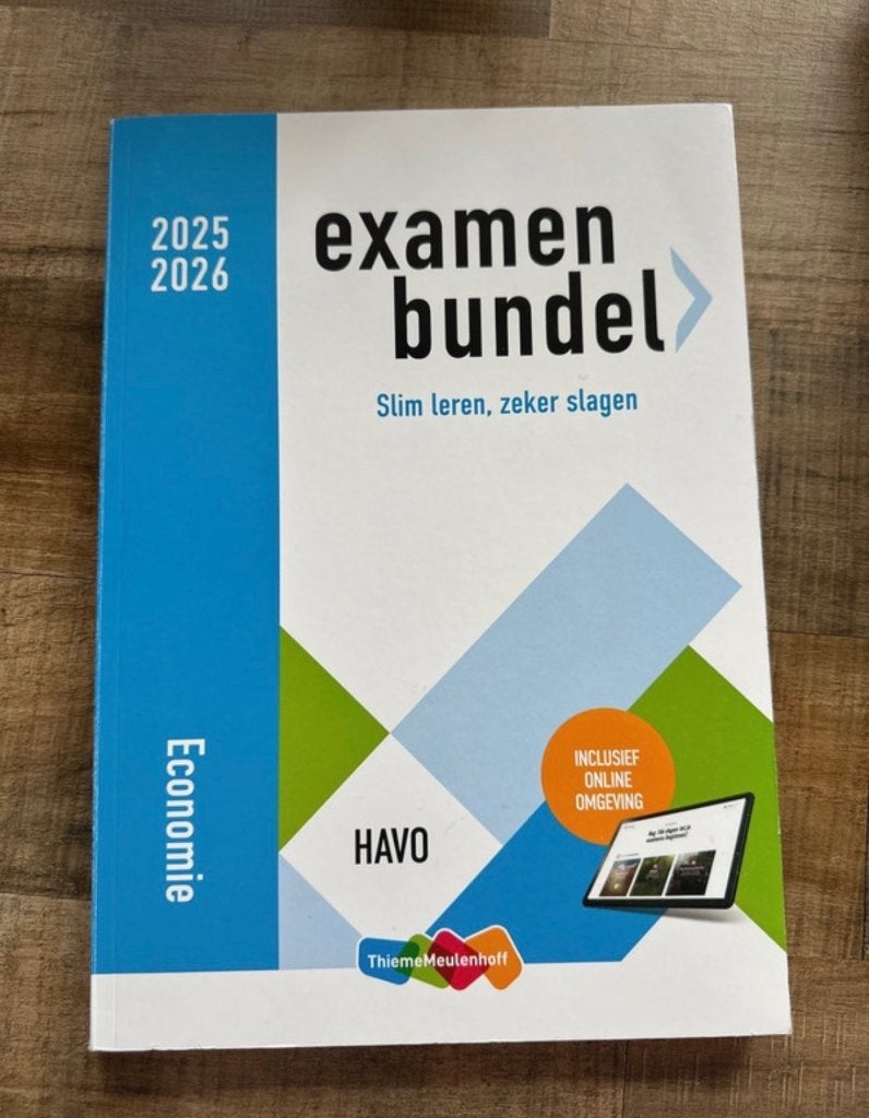 examenbundel Economie, Economie, Ophalen of Verzenden, Zo goed als nieuw, HAVO