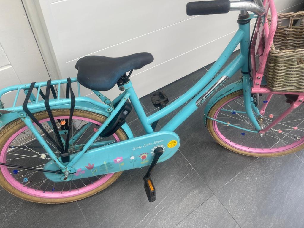 Popal transport meisjes fiets te koop, Terugtraprem, 22 inch, Gebruikt, Ophalen of Verzenden