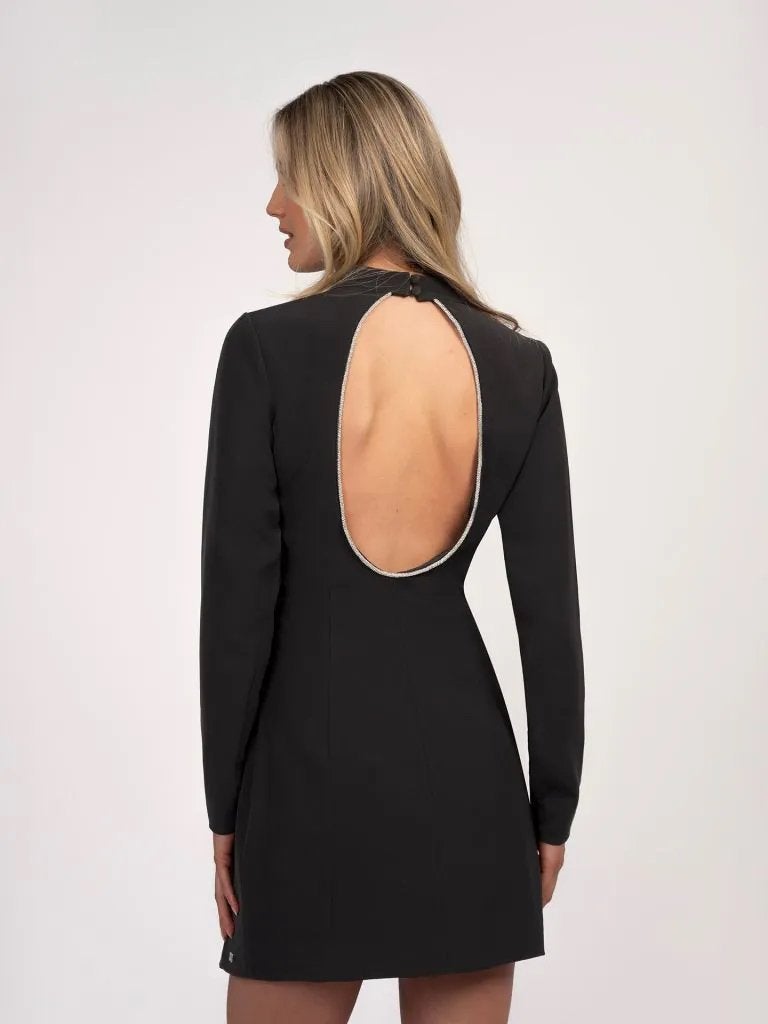 Nieuw! Nikkie Plessen Jurk Zwart 44 met open rug, Zwart, Maat 42/44 (L), Nieuw, Ophalen of Verzenden
