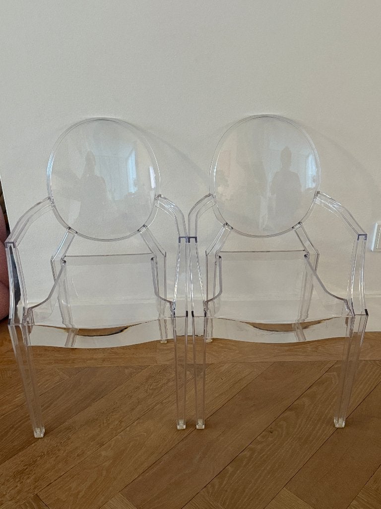 Kartell Lou Lou Ghost transparant stoel maat kind 2 stuks, Ophalen, Zo goed als nieuw, Stoel(en)