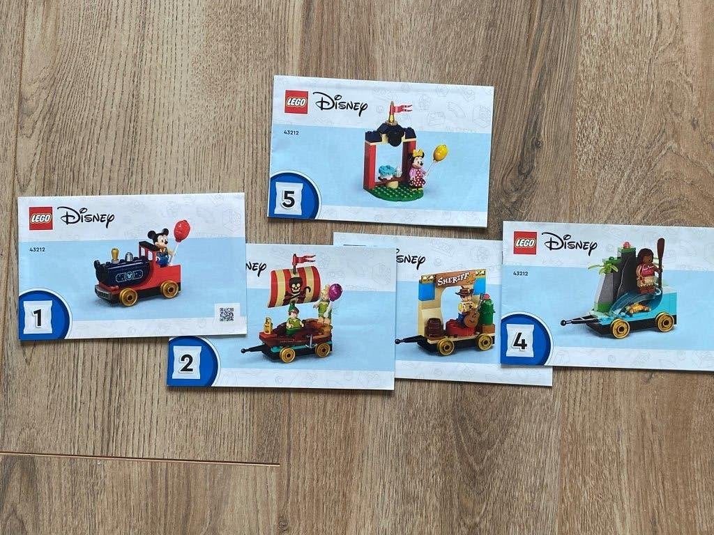 Lego Disney set 43212, 1 2 3 4 + 5 bouwinstructies boekjes, Lego, Overige typen, Ophalen of Verzenden, Zo goed als nieuw
