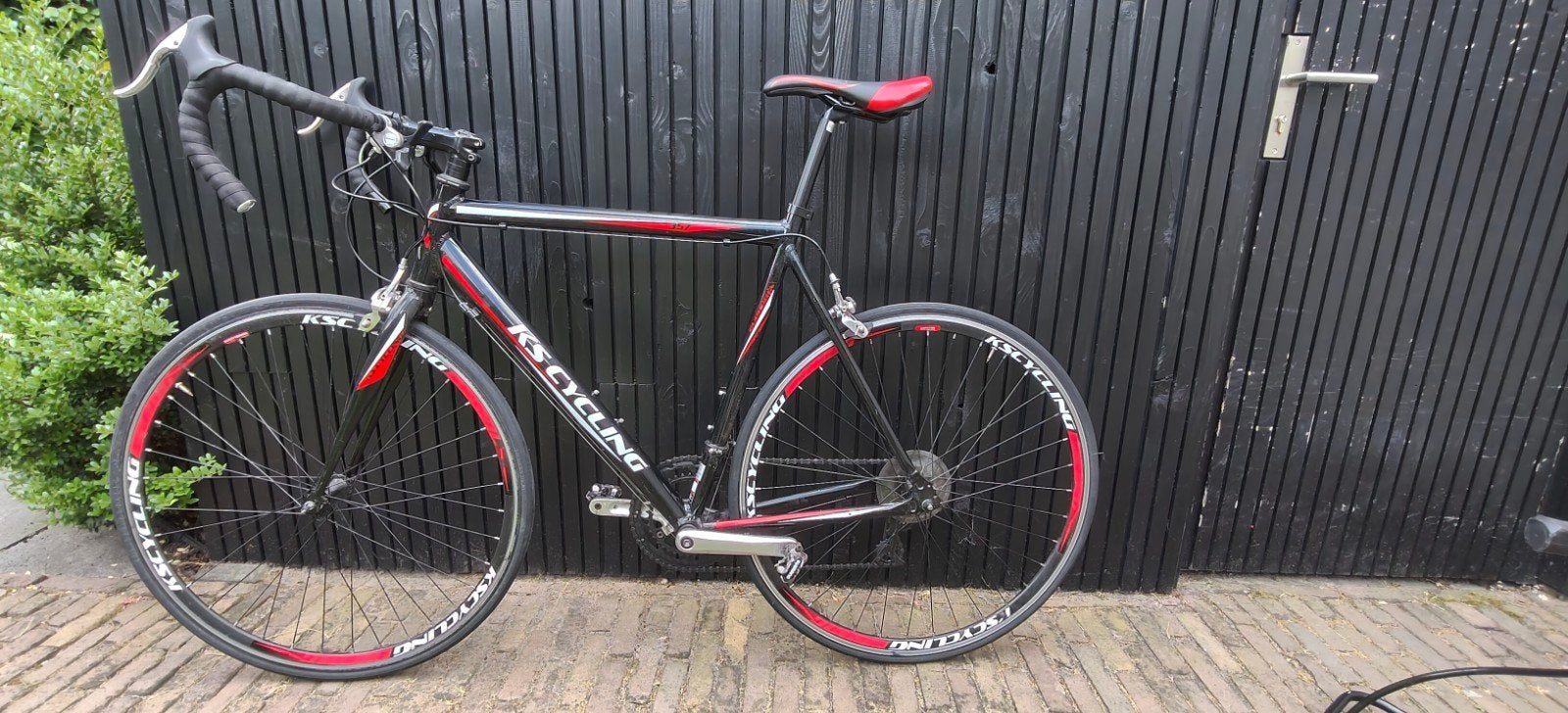KS Cycling racefiets, zwart/rood, 28 inch, 28 inch, Gebruikt, 10 tot 15 versnellingen, Aluminium