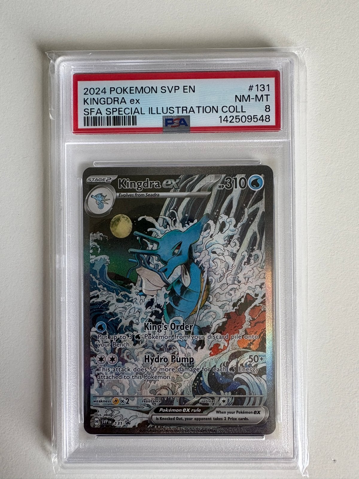 Kingdra 131 PSA 8, Ophalen, Zo goed als nieuw, Losse kaart
