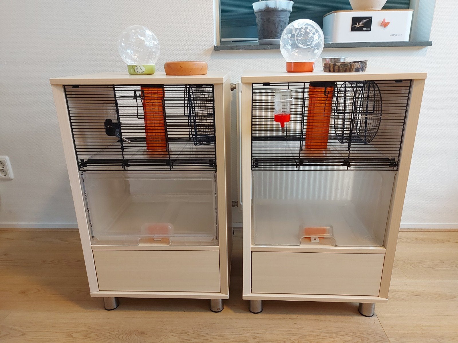 Gerbil/hamster hokken, Dieren en Toebehoren, Ophalen, Gebruikt, Hout, Vogelkooi