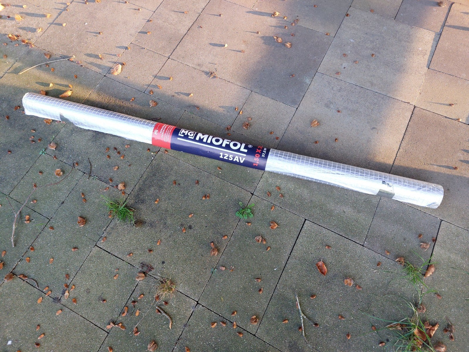Restant rol Miofol 125AV dampremmende folie 1,5 x ca. 10m, Overige materialen, 10 tot 15 m², Nieuw, Muurisolatie