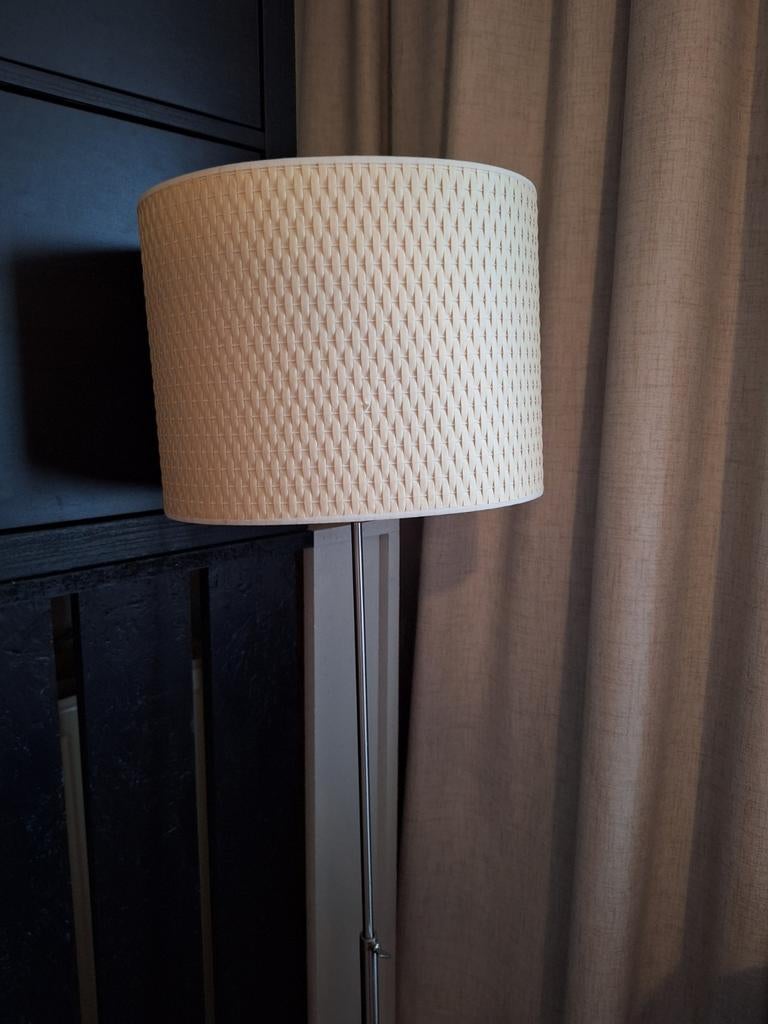 IKEA Aläng lampenkap (wit/beige) voor vloerlamp, Ophalen, Gebruikt, Beige, 50 cm of meer