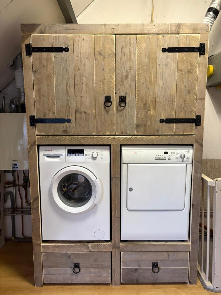 Wasmachinekast / Bijkeuken Kast, Gebruikt, Overige typen, Ophalen of Verzenden, 150 tot 200 cm