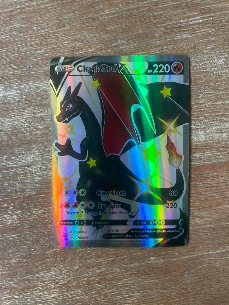 Charizard V (SV107/SV122) in top staat - Pokémon Kaart, Ophalen of Verzenden, Zo goed als nieuw, Losse kaart, Foil