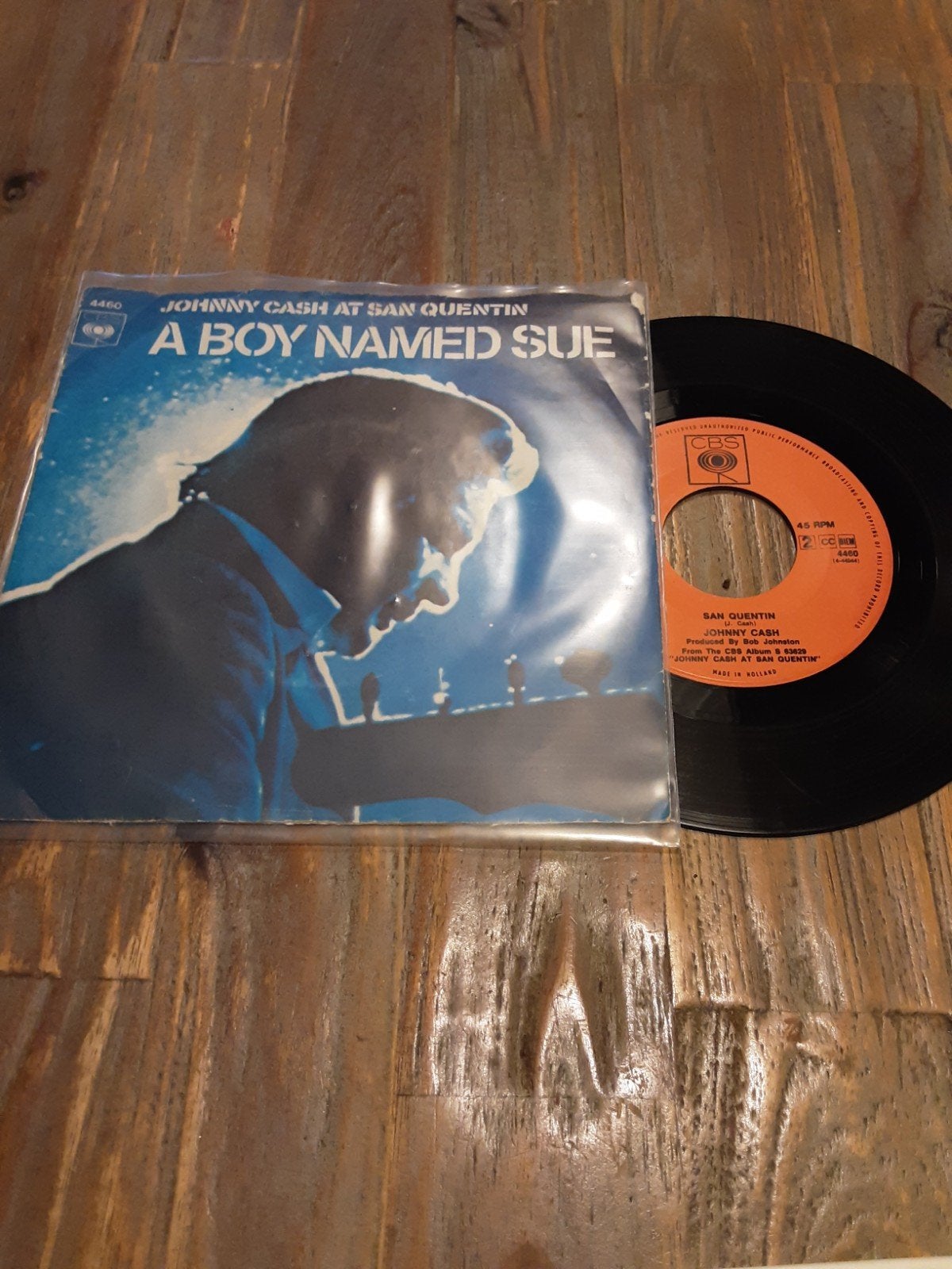 JOHNNY CASH AT SAN QUENTIN SINGLE, Ophalen of Verzenden, Gebruikt, Country en Western