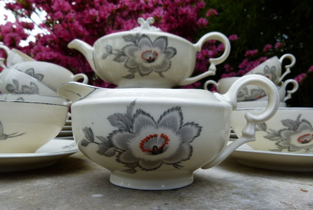 Super Mooi Art Deco Thee servies J.G & E.H. Hilversum, Antiek en Kunst, Ophalen of Verzenden