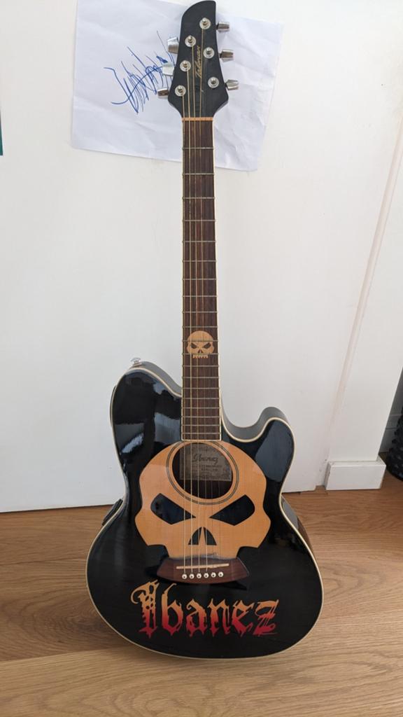 Ibanez Talman Akoestische Gitaar met Skull Design, Muziek en Instrumenten, Effecten, Ophalen, Gebruikt, Equalizer