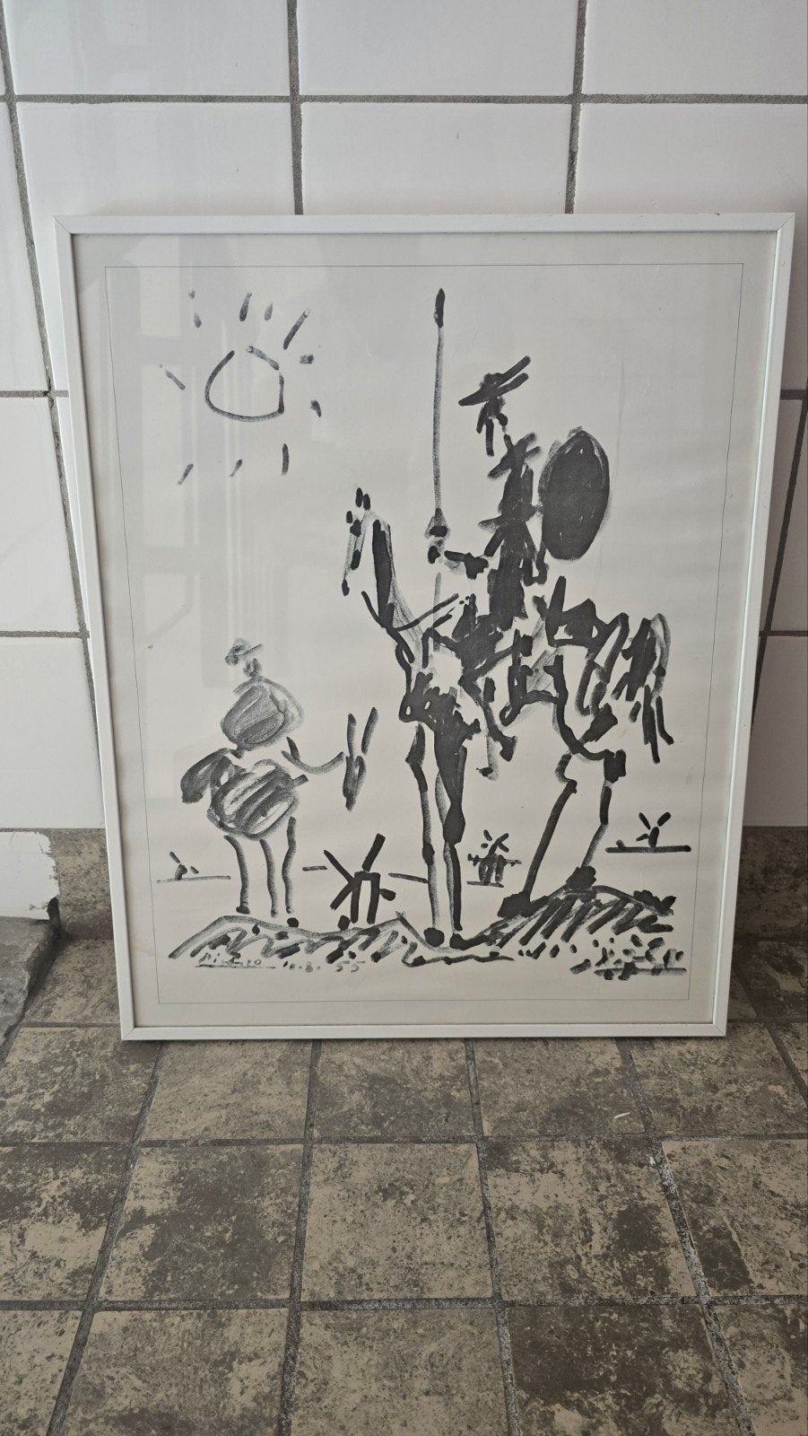 Pablo Picasso - Don Quichot - Gesigneerd en gedateerd, Ophalen of Verzenden