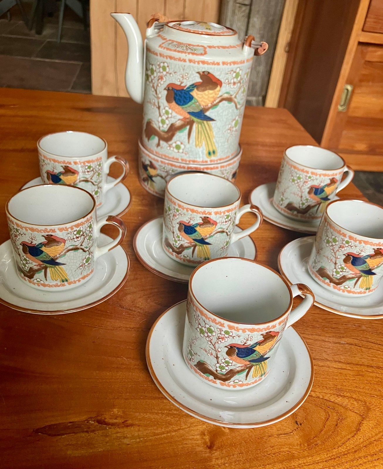 Vintage Aziatische theeset! ZEER goede staat!, Antiek en Kunst, Ophalen of Verzenden