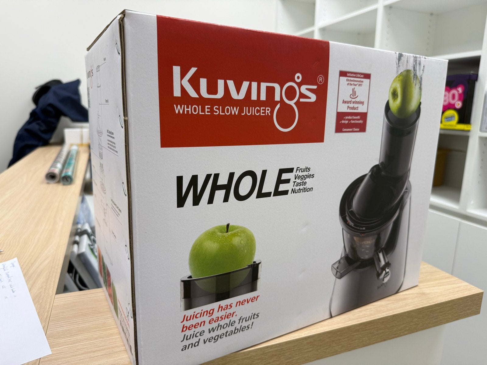Kuvings Whole Slowjuicer C9500 Zilver - Nieuw in doos, Witgoed en Apparatuur, Ophalen of Verzenden, Nieuw, Elektrisch, Slowjuicer